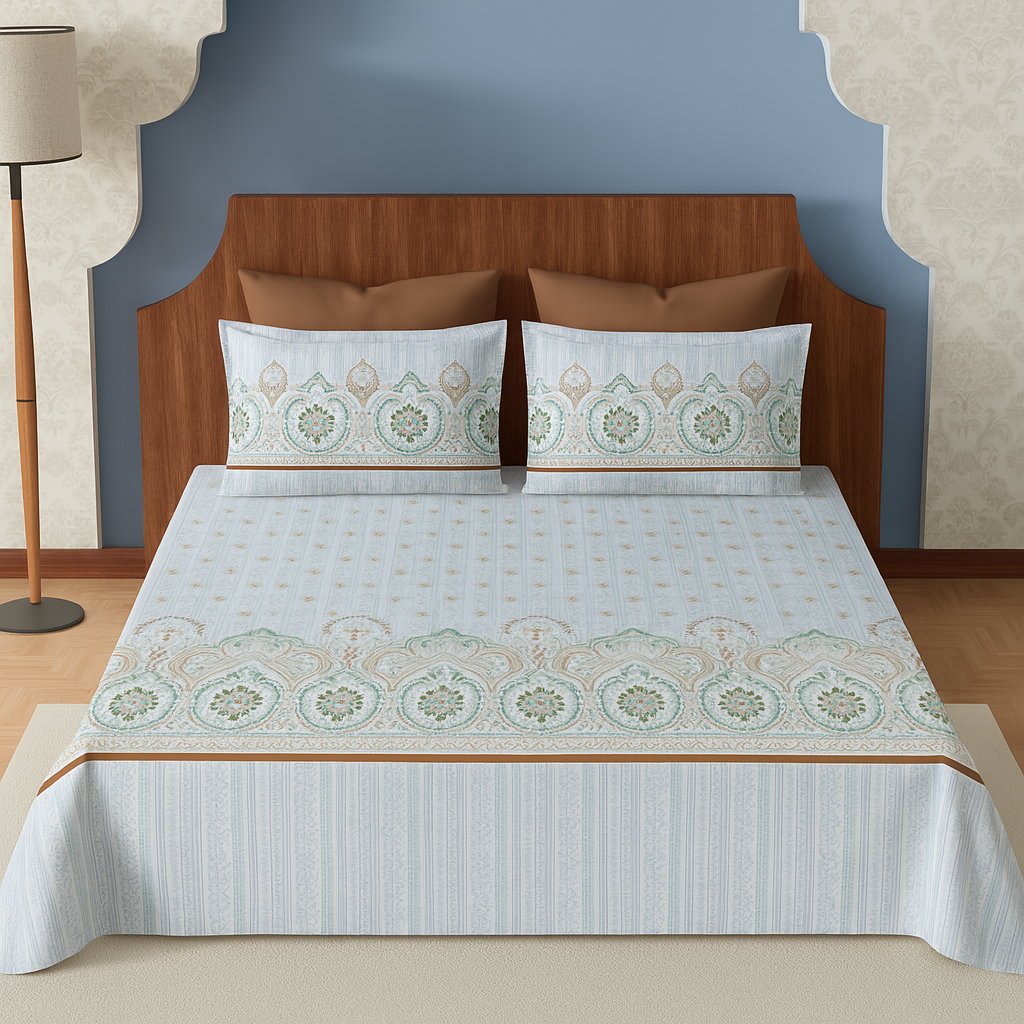 Plufy Vintage King Cotton Bed Sheet Set