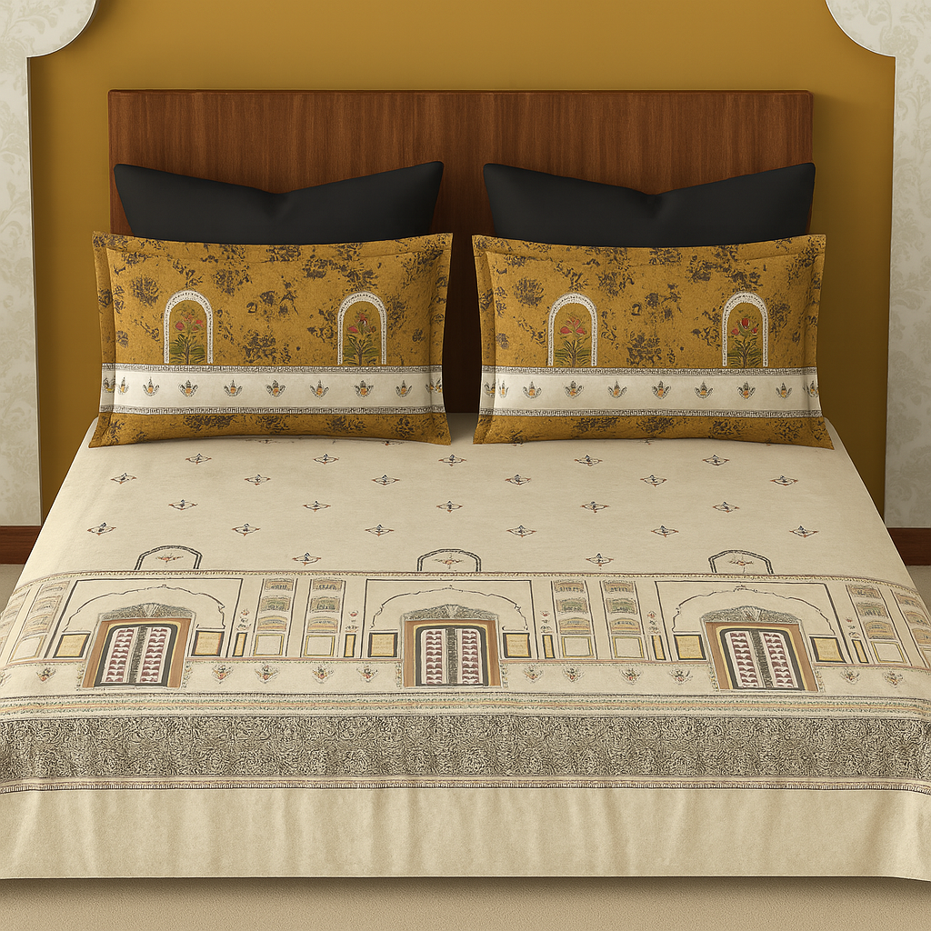 Plufy Vintage King Cotton Bed Sheet Set