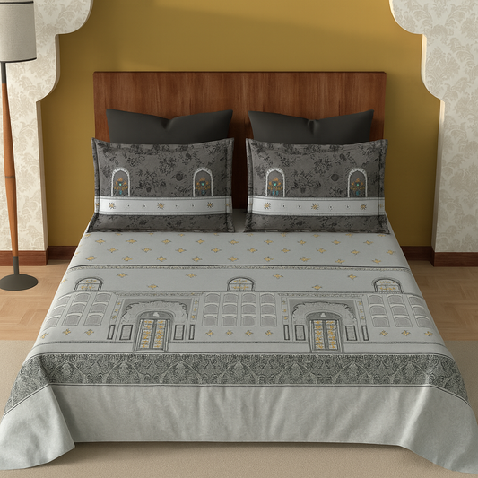 Plufy Vintage King Cotton Bed Sheet Set