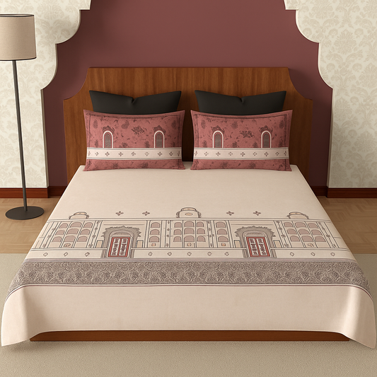 Plufy Vintage King Cotton Bed Sheet Set
