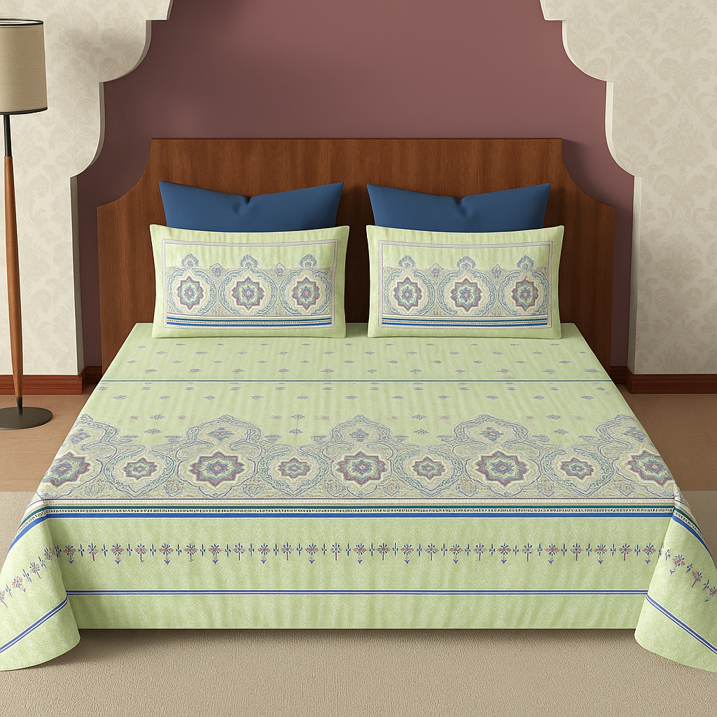 Plufy Vintage King Cotton Bed Sheet Set