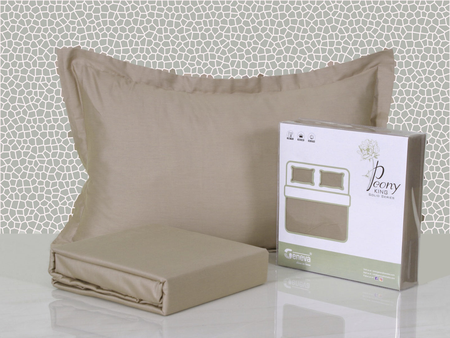 Plufy Peony King Cotton Bed Sheet Set